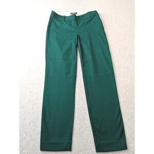 J. Crew Mercantile Winne Pants Womens 0 Green Office Preppy Cotton Stretch H5159